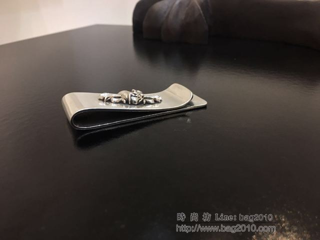 chrome hearts銀飾 克羅心桃心薔薇票夾 錢夾 純手工 克羅心925純銀夾  gjc1914